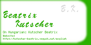 beatrix kutscher business card